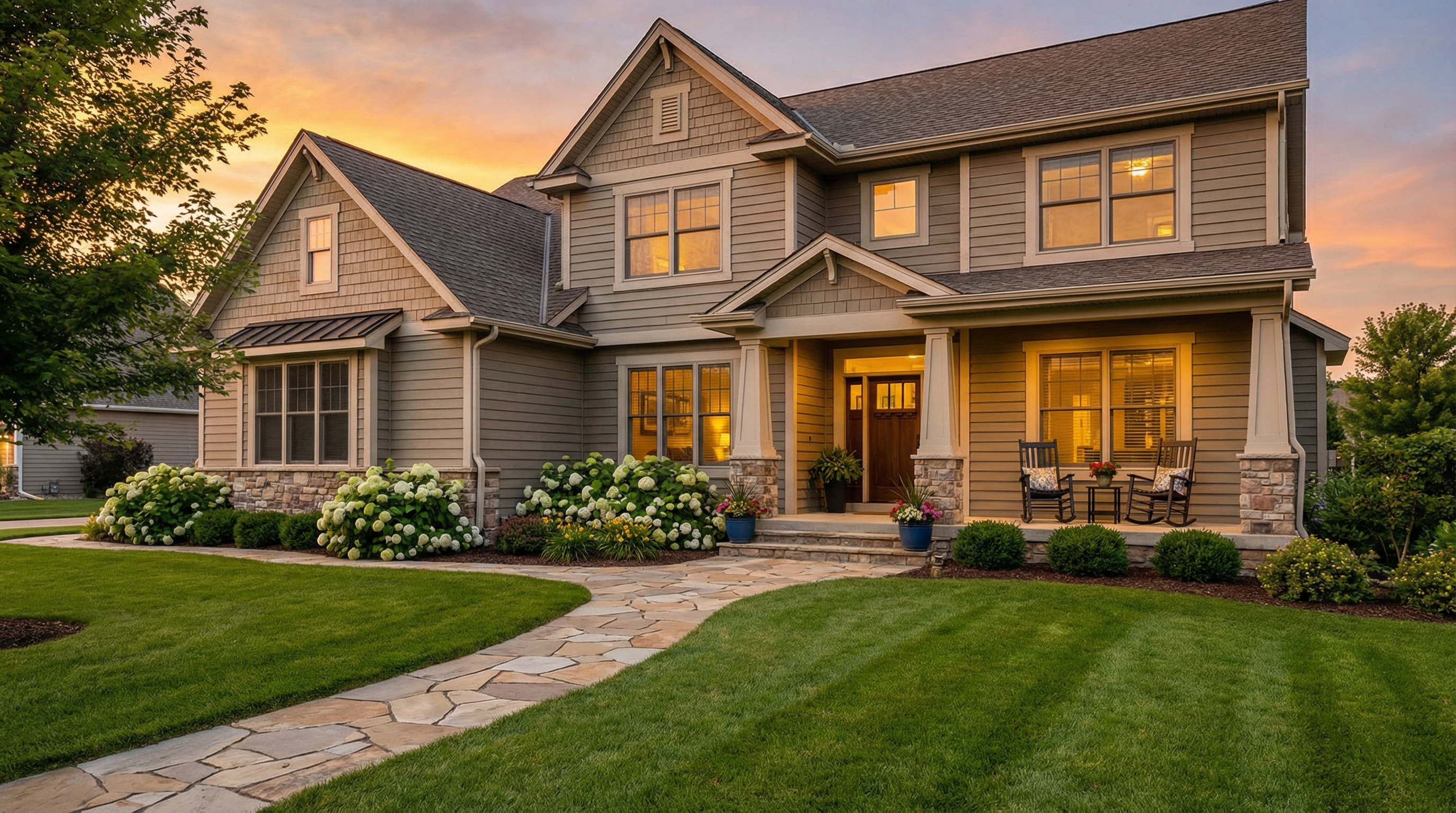 Peaceful home exterior